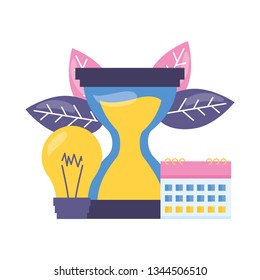 hourglass clock calendar
