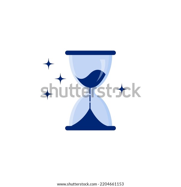 Hourglass Clock Falling Sand Vector Illustration Stock Vector (Royalty ...