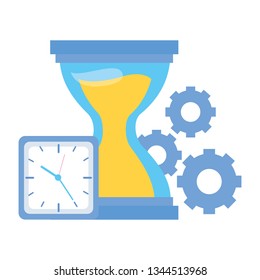 hourglass clock gears