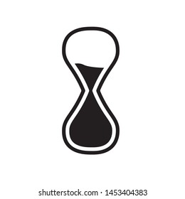 hourglass clock icon- vector illustration