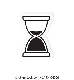 hourglass clock icon- vector illustration