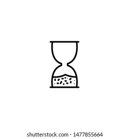 hourglass clock icon vector illustration