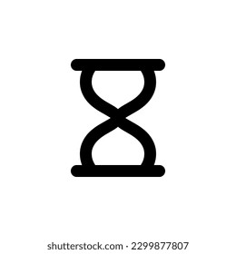 Hourglass clock, line web or mobile interface vector icon