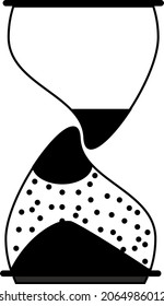reloj de vidrio de la hora sobre fondo blanco