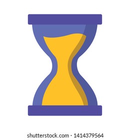 hourglass clock time sand icon on white background vector illustration