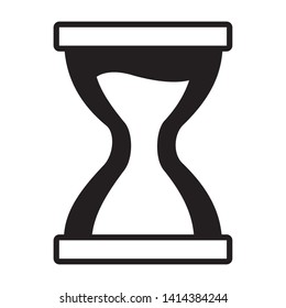 hourglass clock time sand icon on white background vector illustration