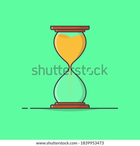 Hourglass Clock Vector Icon Illustration. Sandglass Icon. Sand Timer