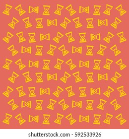 Hourglass clock wait background. Vector illustration.