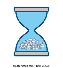hourglass with coins icon