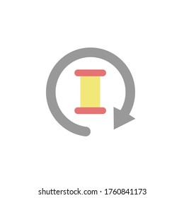 Hourglass colored icon. Simple colored element illustration. Hourglass concept symbol design from Business strategy set. Can be used for web and mobile