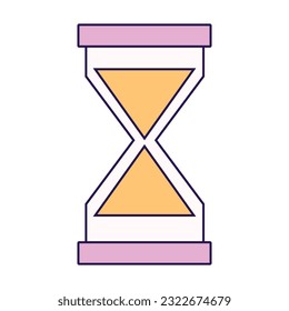 Hourglass computer mouse.Retro computer windowns elements.