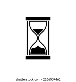 Hourglass concept illustration vector black color isolated. Sand clock icon. Sand glass icon.