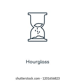 Hourglass concept line icon. Linear Hourglass concept outline symbol design. This simple element illustration can be used for web and mobile UI/UX.