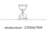 Hourglass continuous single line art drawing vector illustration,Minimalist One Line Hourglass Drawing,Continuous Line Drawing of an Hourglass