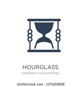 hourglass countdown icon vector on white background, hourglass countdown trendy filled icons from Commerce and shopping collection, hourglass countdown vector illustration