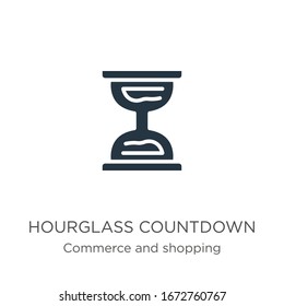 Hourglass countdown icon vector. Trendy flat hourglass countdown icon from commerce and shopping collection isolated on white background. Vector illustration can be used for web and mobile graphic 