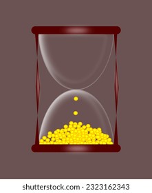 hourglass counting down the last seconds