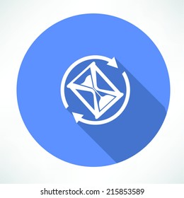 hourglass in the cycle  icon 