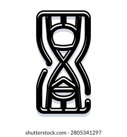 Hourglass device featuring a classic design, symbolizing time measurement, deadlines, countdowns, and the fleeting nature of moments, isolated against a white background