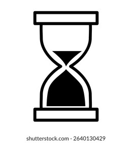 hourglass device used to measure the passage of time by the flow of a substance, typically sand, from an upper bulb to a lower one through a narrow neck