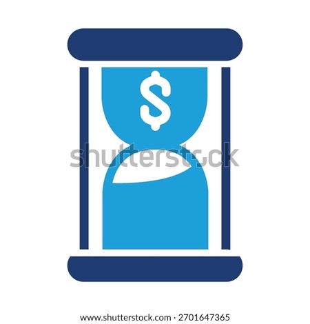 Hourglass with Dollar colored icon vector design good for web or mobile app