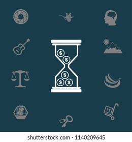 Hourglass with dollars vector illustration