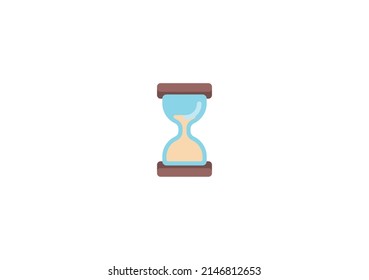 Hourglass Done Vector Isolated Emoticon. Hourglass Icon