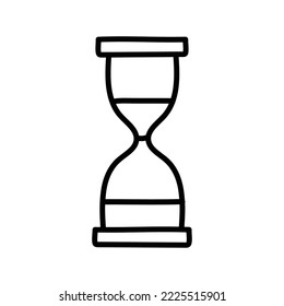 Hourglass doodle vector simple illustration