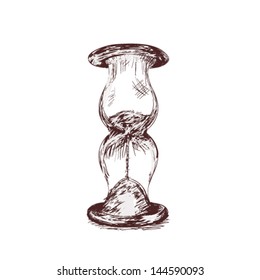 hourglass drawn