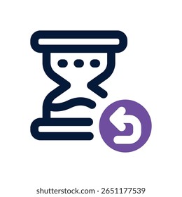 hourglass duotone icon. Sleek and modern vector icon for websites, mobile apps, marketing materials, and corporate design. Fully scalable and ready to use.
