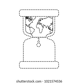 hourglass with earth world time
