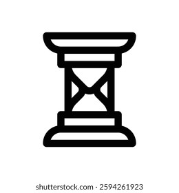 Hourglass. Editable stroke vector icon.