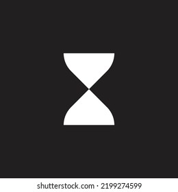 Hourglass, elegant geometric symbol simple logo vector