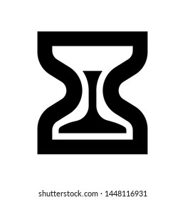 hourglass emblems. Load icon. Clock symbol. Design Elements for smm, ad, marketing, ui, ux, app and more.