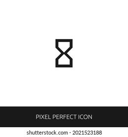 Hourglass empty Pixel Perfect Icon for Web, App, Presentation. editable outline style. simple icon vector eps 10