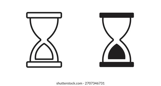 Hourglass end icon. flat and stroke style Collection. simple symbol