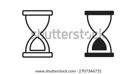 Hourglass end icon. flat and stroke style Collection. simple symbol