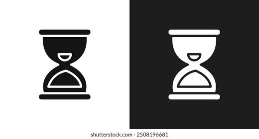 Hourglass end icon logo set vector