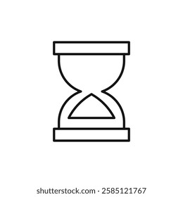 Hourglass end icon. simple thin line vector icon