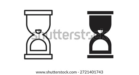 Hourglass end icon for template. Icon vector graphic set