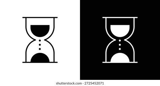 Gráficos de Vector de icono de final de reloj de arena. signo de Vector lleno, ilustración de símbolo.
