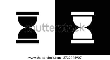 Hourglass end icon for web design. solid vector icons