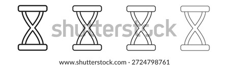 Hourglass end icons line vector collection. Pixel perfect vector icon