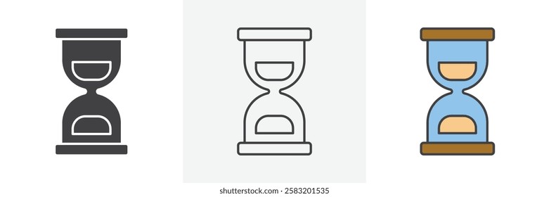 Hourglass end icons pack for website designs