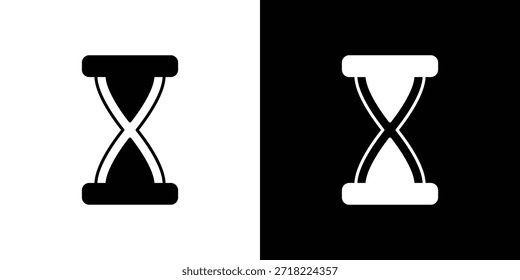 Sanduhr-Endsymbole. Vektorvorlage Illustration Symbol Pixel perfekt