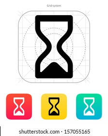 Hourglass ended icon. Vector illustration.