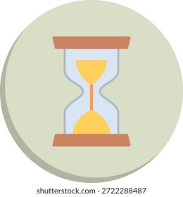 Icono de estilo de círculo plano de reloj de arena