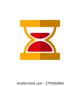 Hourglass-Ikone. Symbolvektor auf weißem Hintergrund.