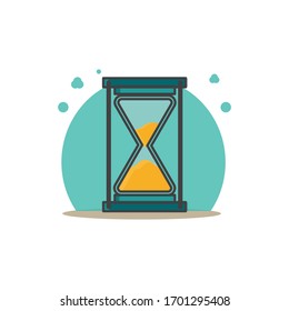 Hourglass-Ikone. Cartoon-Design der Vektorillustration auf weißem Hintergrund.