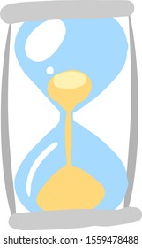 Hourglass flat, illustration, vector on white background.